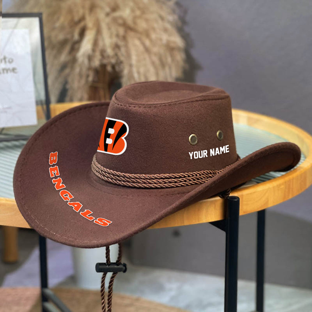 LIMITED EDITION - NEW CUSTOMIZED NFL16 CCB CINCINNATI BENGALS COWBOY HAT