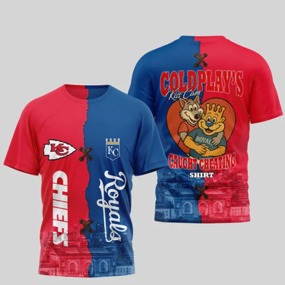 LIMITED EDITION - NEW CUSTOMIZED NFL01 KCC KANSAS CITY CHIEFS x MLB19 KCR KANSAS CITY ROYALS UNISEX T-SHIRT, POLO, HOODIE & JACKETS