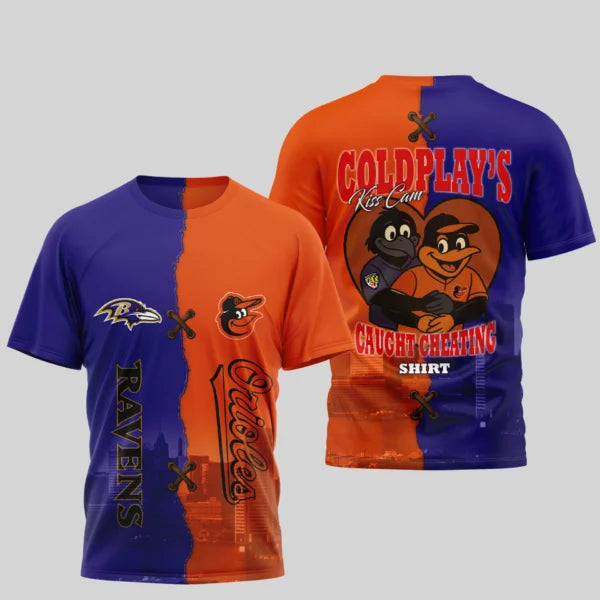 LIMITED EDITION - NEW CUSTOMIZED NFL28 BTR BALTIMORE RAVENS x MLB25 BOS BALTIMORE ORIOLES UNISEX T-SHIRT, POLO, HOODIE & JACKETS