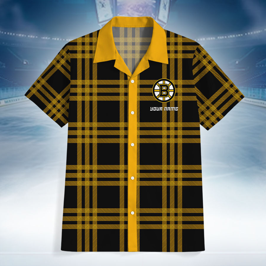 LIMITED EDITION - NEW CUSTOMIZED NHL02 BTB BOSTON BRUINS UNISEX HAWAIIAN SHIRT
