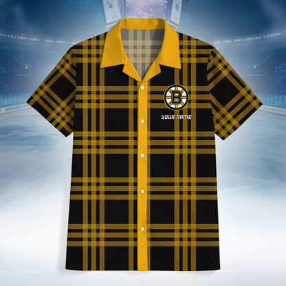 LIMITED EDITION - NEW CUSTOMIZED NHL02 BTB BOSTON BRUINS UNISEX HAWAIIAN SHIRT