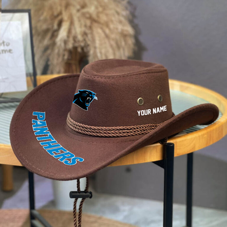 LIMITED EDITION - NEW CUSTOMIZED NFL23 CLP CAROLINA PANTHERS COWBOY HAT