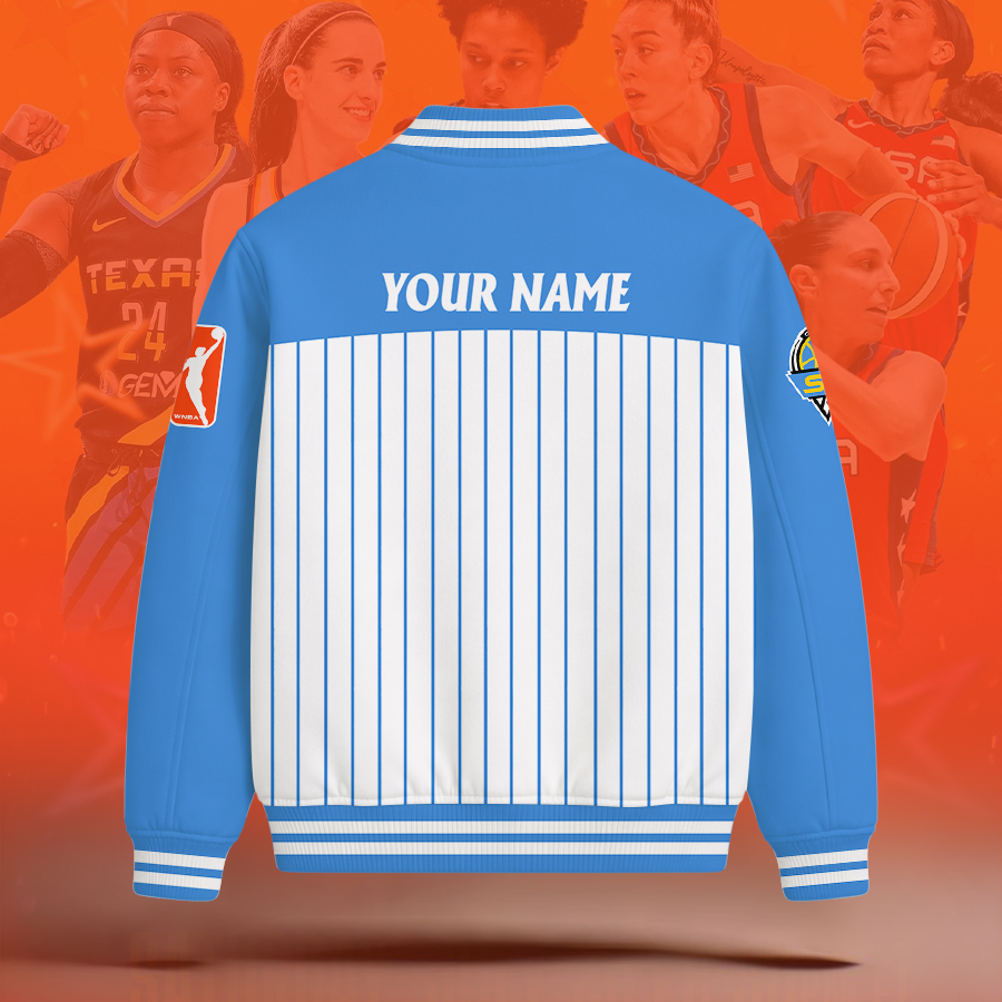 [FAN FAVORITE] NEW CUSTOMIZED WNBA02 CCS CHICAGO SKY BASEBALL JACKET
