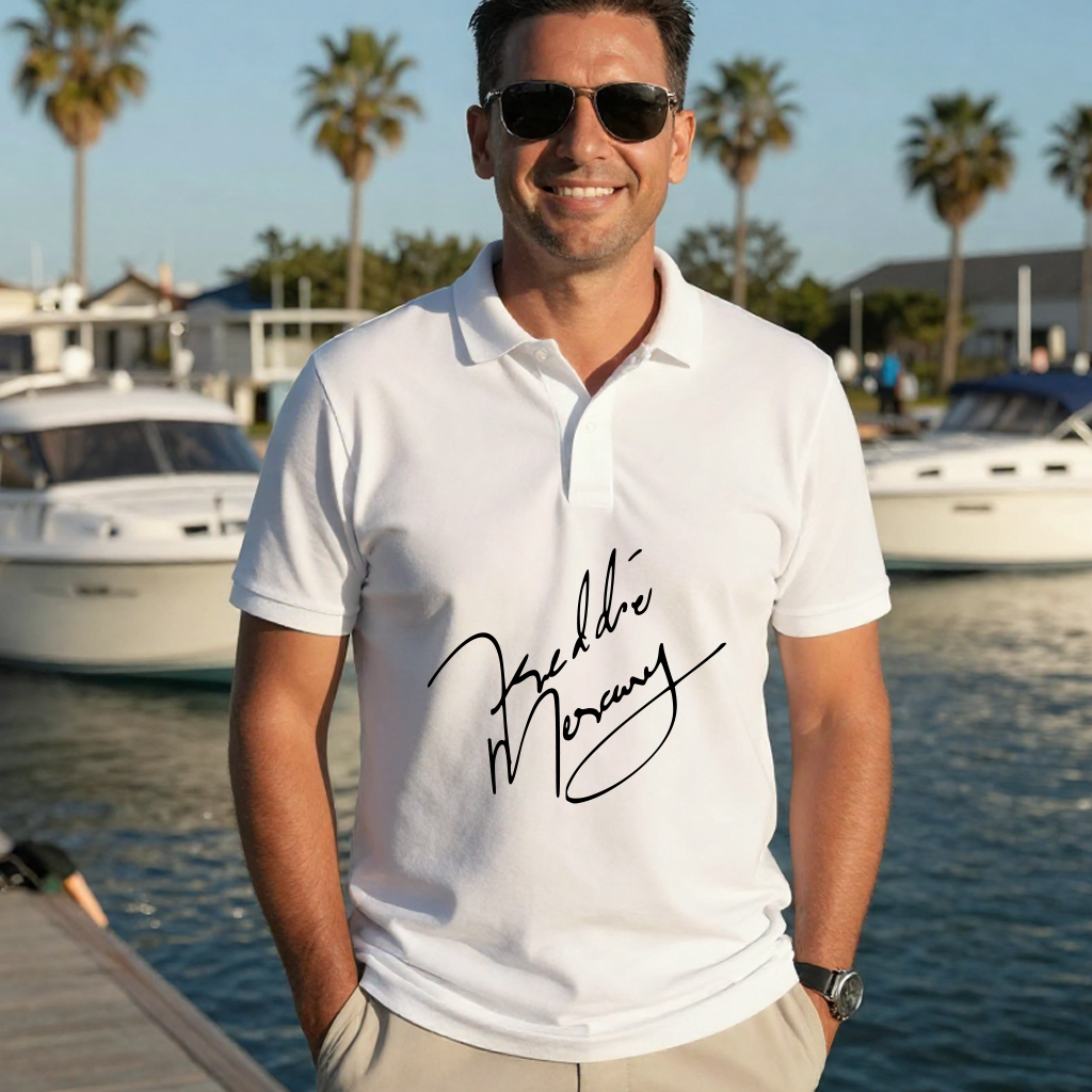 [FAN EXCLUSIVE] NEW CUSTOMIZED FREDDIE MERCURY POLO SHIRT