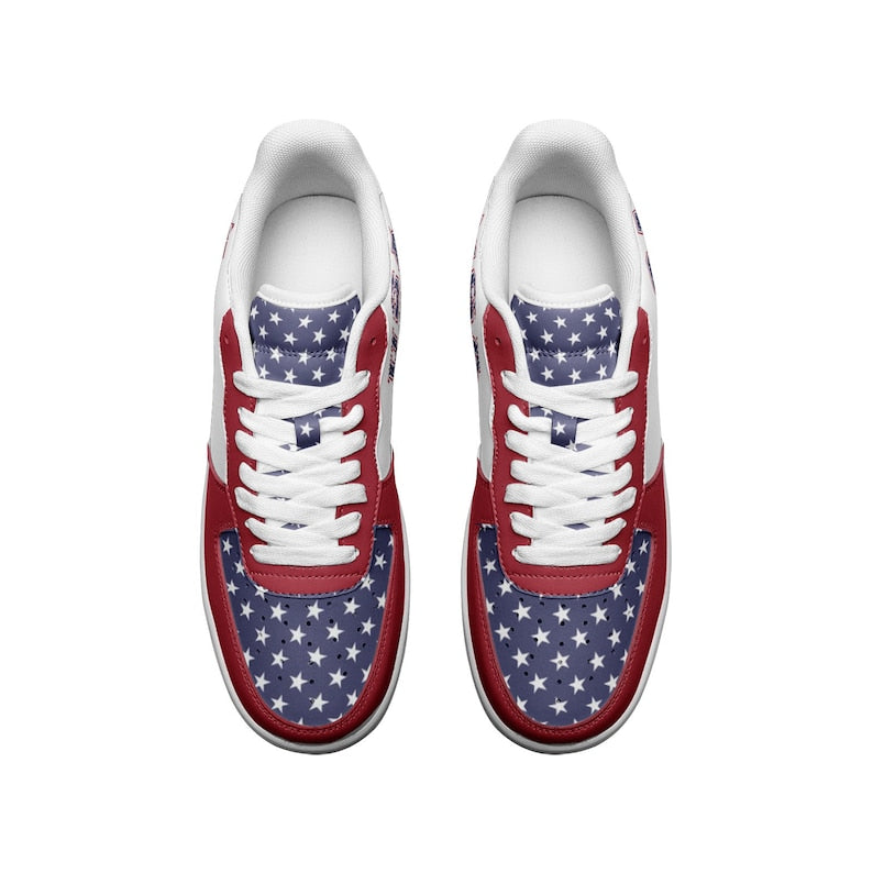 [HOT DEAL] NEW CUSTOMIZED PATRIOTIC AMERICAN FLAG AIR FORCE 1 SHOES