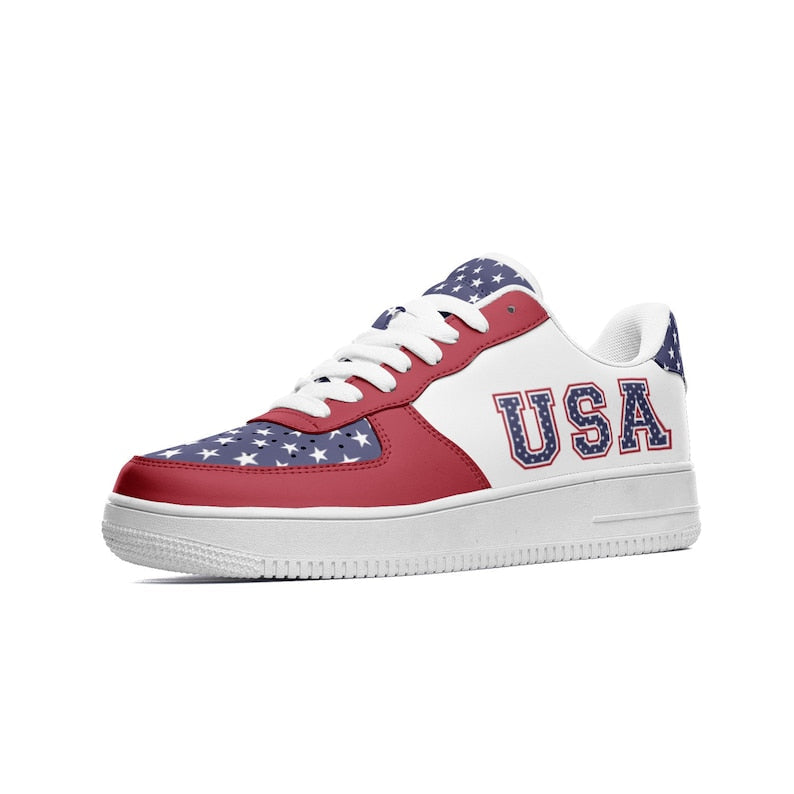 [HOT DEAL] NEW CUSTOMIZED PATRIOTIC AMERICAN FLAG AIR FORCE 1 SHOES