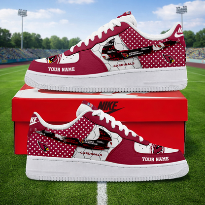 LIMITED EDITION - NEW CUSTOMIZED NFL20 ARC ARIZONA CARDINALS AF1 SNEAKERS