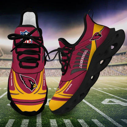 LIMITED EDITION - NEW CUSTOMIZED NFL20 ARC ARIZONA CARDINALS UNISEX MAX SOUL SHOES