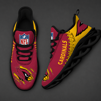 LIMITED EDITION - NEW CUSTOMIZED NFL20 ARC ARIZONA CARDINALS UNISEX MAX SOUL SHOES