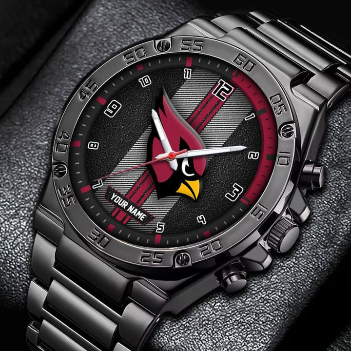 LIMITED EDITION - NEW CUSTOMIZED NFL20 ARC ARIZONA CARDINALS LUXURY STAINLESS STEEL WATCH