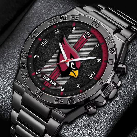 LIMITED EDITION - NEW CUSTOMIZED NFL20 ARC ARIZONA CARDINALS LUXURY STAINLESS STEEL WATCH