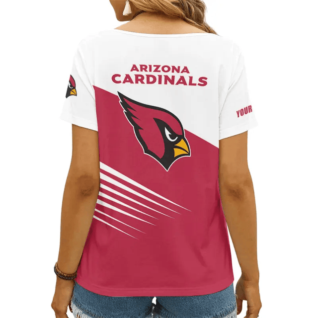 [SPECIAL OFFER] NEW CUSTOMIZED NFL20 ARC ARIZONA CARDINALS V-NECK FEMALE SHIRT