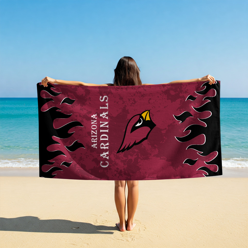 LIMITED EDITION - NEW CUSTOMIZED NFL20 ARC ARIZONA CARDINALS BEACH TOWEL FOR FAN