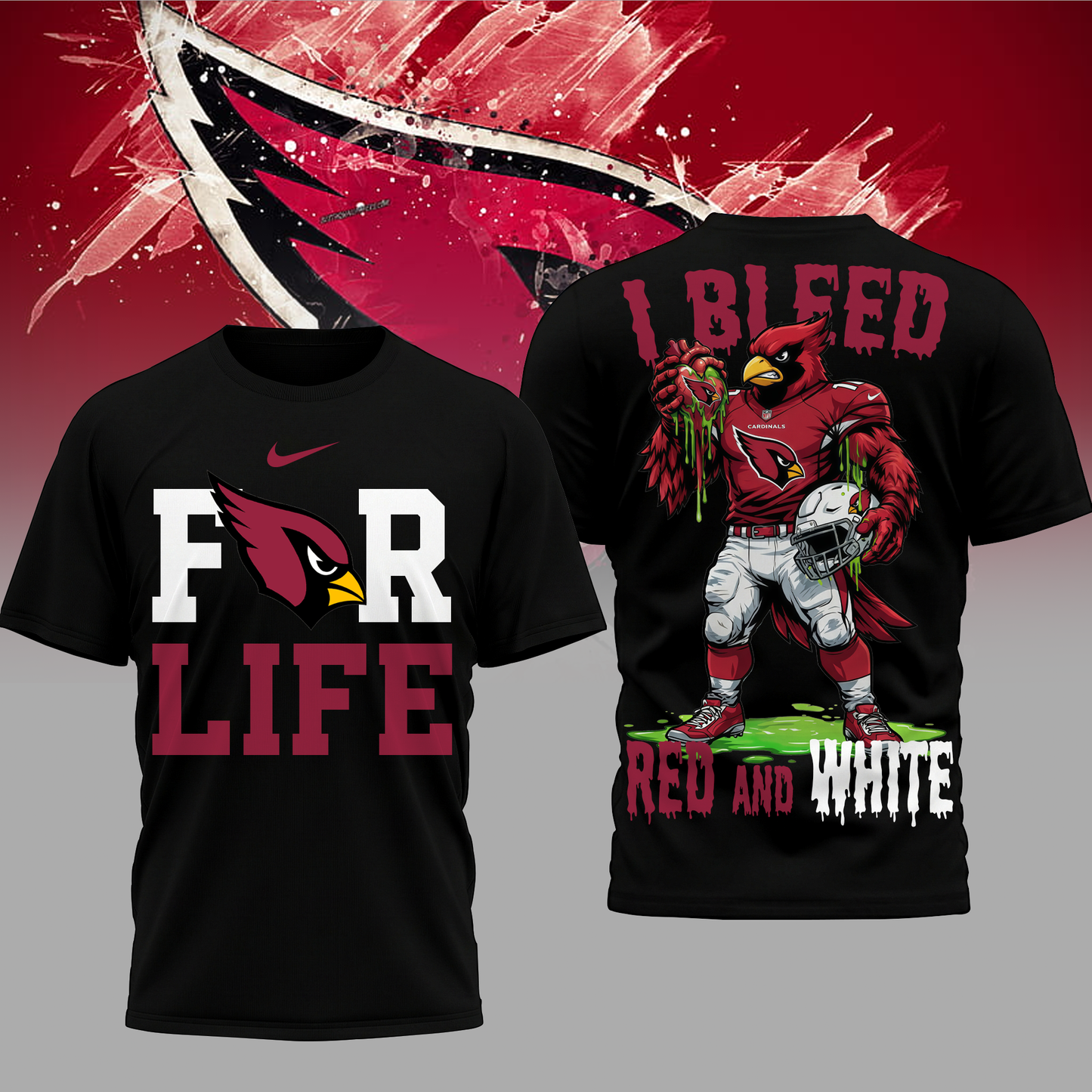 LIMITED EDITION - NEW CUSTOMIZED NFL20 ARC AR CARDINALS UNISEX T-SHIRT, POLO & HOODIE