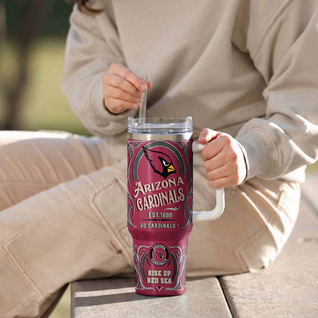 LIMITED EDITION - NEW CUSTOMIZED NFL20 ARC ARIZONA CARDINALS 40OZ TUMBLER