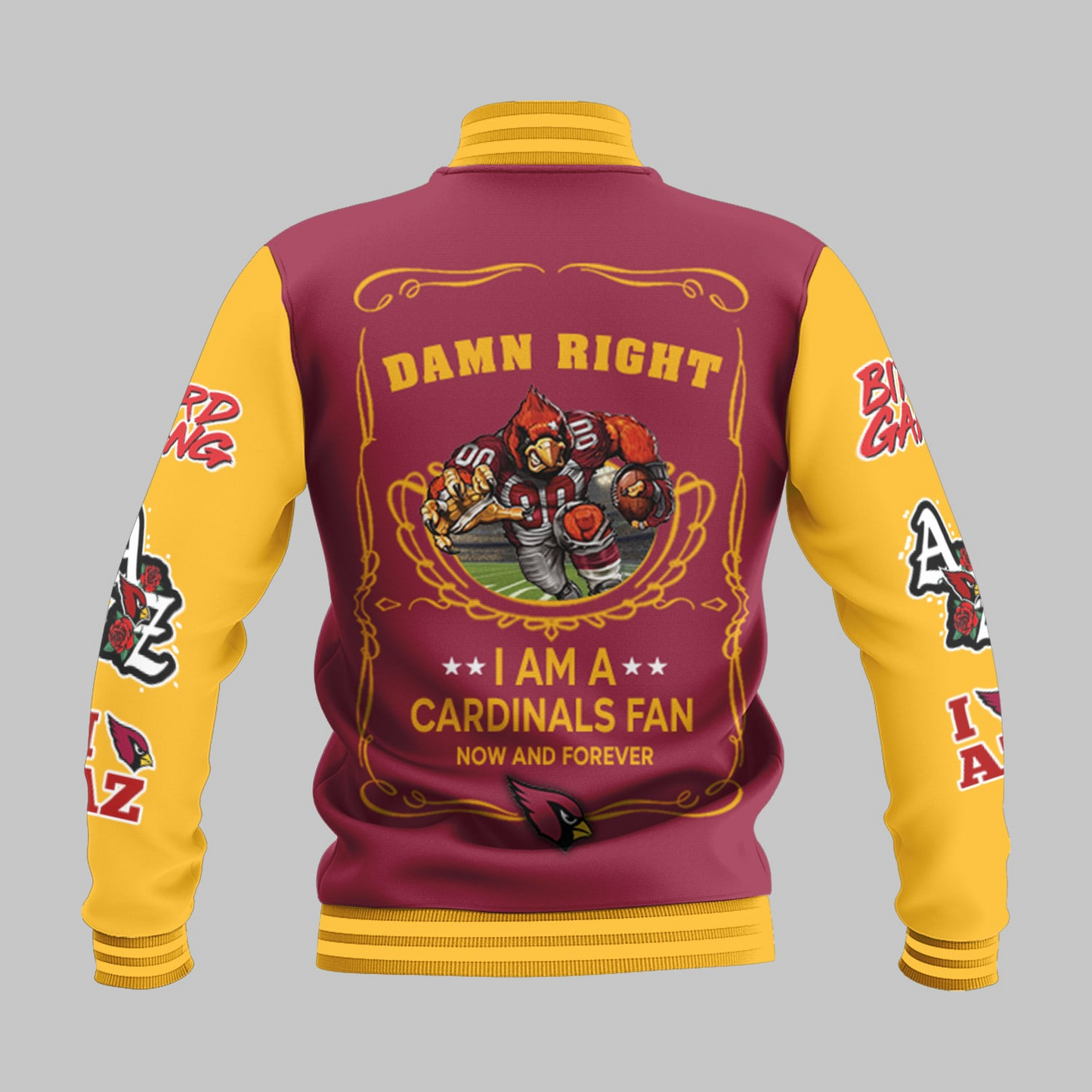 LIMITED EDITION - NEW CUSTOMIZED NFL20 ARC ARIZONA CARDINALS BASEBALL JACKET