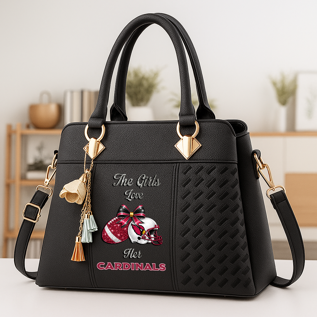 LIMITED EDITION - NEW CUSTOMIZED NFL20 ARC ARIZONA CARDINALS WOMEN'S ZIP HANDBAG MULTICOLOR