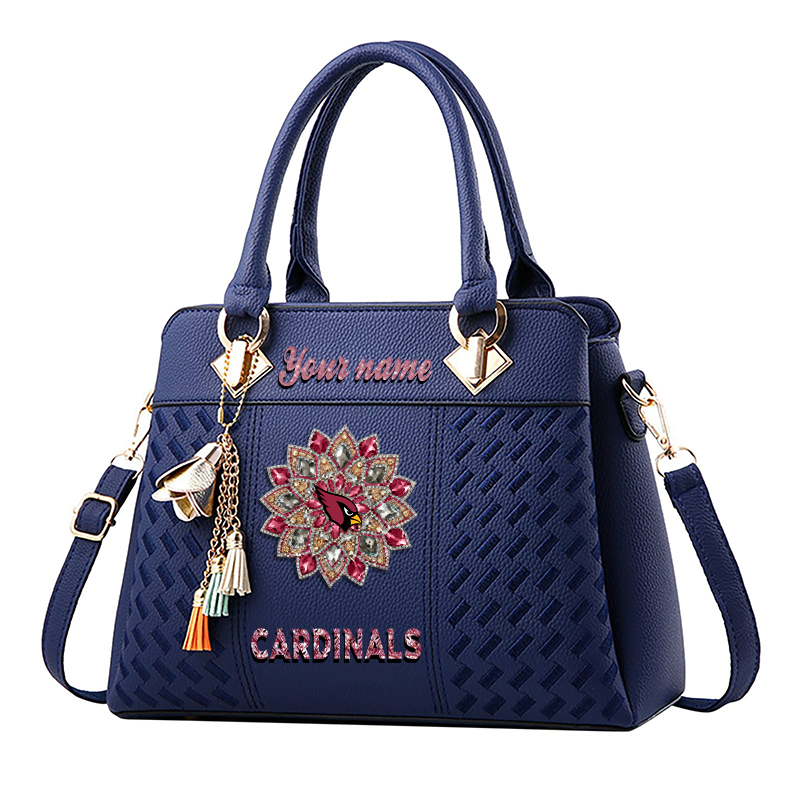 LIMITED EDITION - NEW CUSTOMIZED NFL20 ARC ARIZONA CARDINALS WOMEN'S ZIP HANDBAG MULTICOLOR