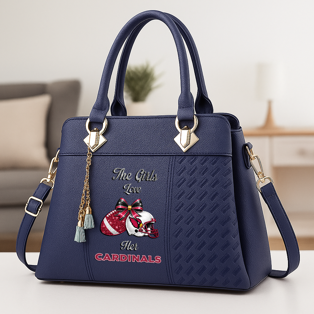 LIMITED EDITION - NEW CUSTOMIZED NFL20 ARC ARIZONA CARDINALS WOMEN'S ZIP HANDBAG MULTICOLOR
