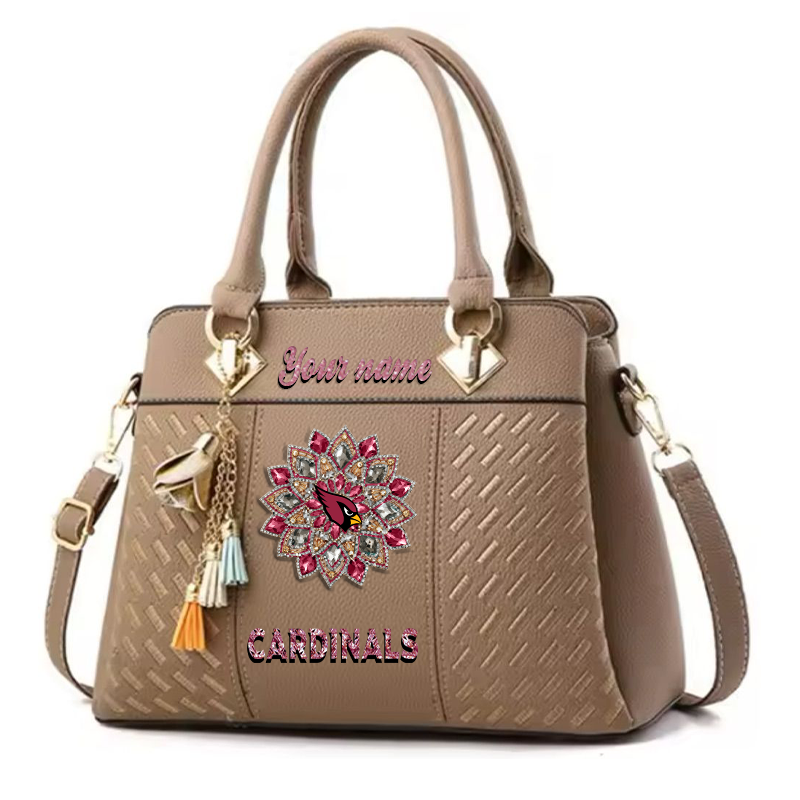 LIMITED EDITION - NEW CUSTOMIZED NFL20 ARC ARIZONA CARDINALS WOMEN'S ZIP HANDBAG MULTICOLOR