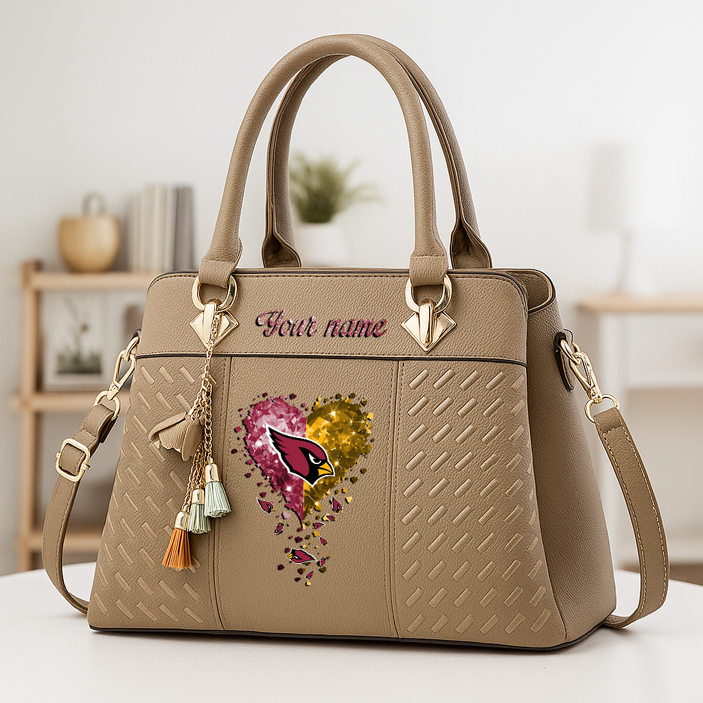 LIMITED EDITION - NEW CUSTOMIZED NFL20 ARC ARIZONA CARDINALS ZIP HANDBAG MULTICOLOR