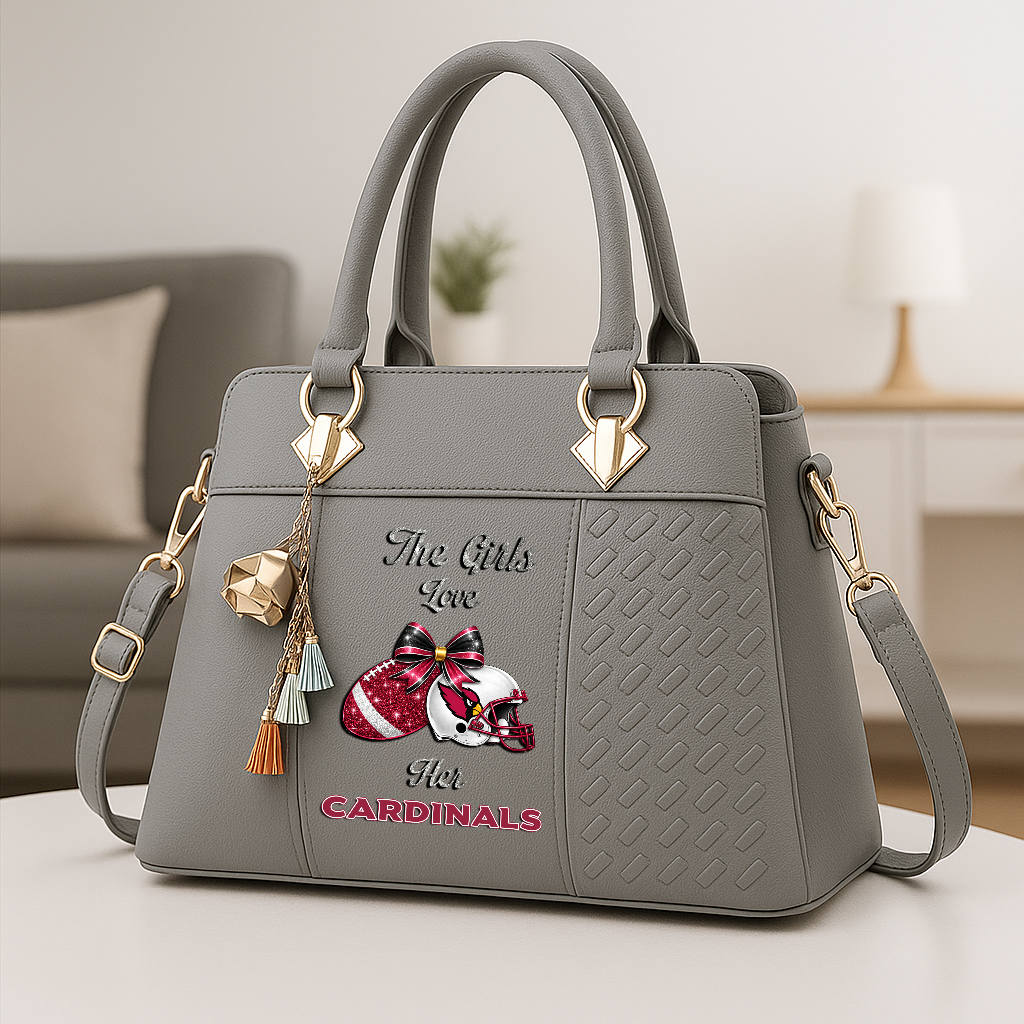 LIMITED EDITION - NEW CUSTOMIZED NFL20 ARC ARIZONA CARDINALS WOMEN'S ZIP HANDBAG MULTICOLOR