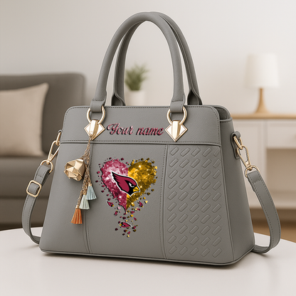 LIMITED EDITION - NEW CUSTOMIZED NFL20 ARC ARIZONA CARDINALS ZIP HANDBAG MULTICOLOR