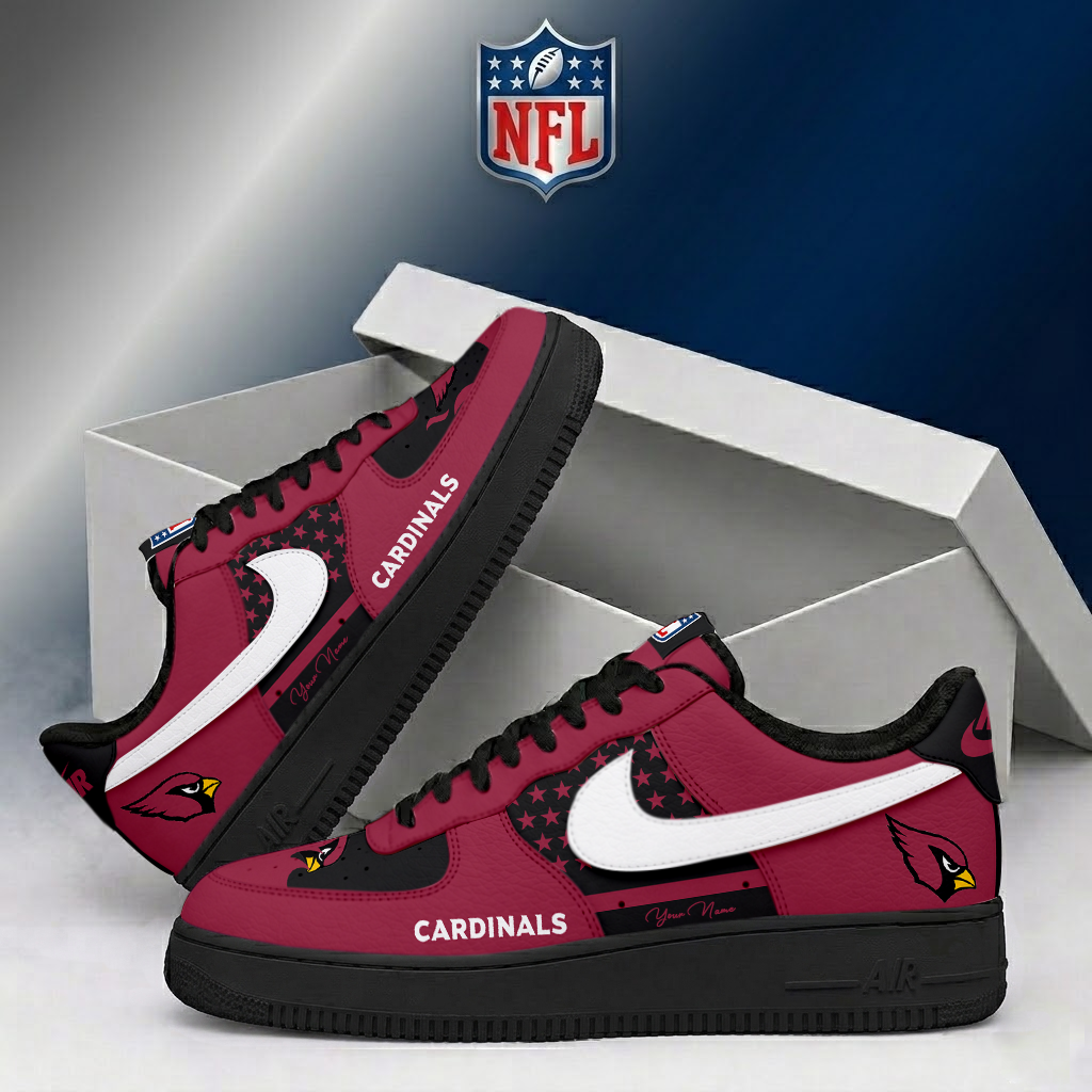 LIMITED EDITION - NEW CUSTOMIZED NFL20 ARC ARIZONA CARDINALS AF1 SHOES