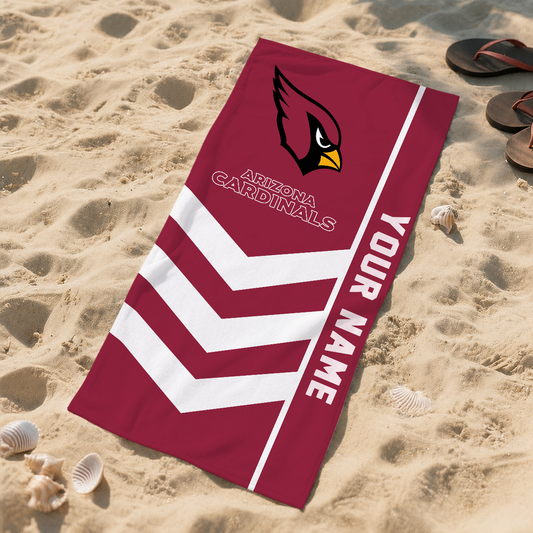 SPECIAL EDITION - NEW CUSTOMIZED NFL20 ARC ARIZONA CARDINALS BEACH TOWEL