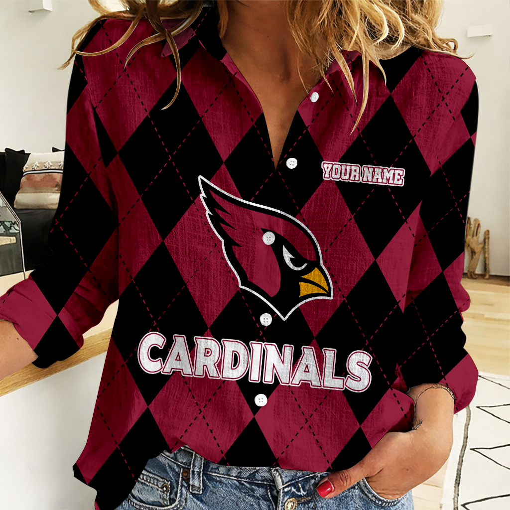 LIMITED EDITION - NEW CUSTOMIZED NFL20 ARC ARIZONA CARDINALS WOMEN CASUAL SHIRT FOR FAN