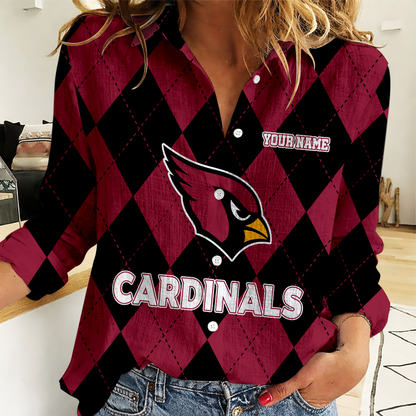 LIMITED EDITION - NEW CUSTOMIZED NFL20 ARC ARIZONA CARDINALS WOMEN CASUAL SHIRT FOR FAN