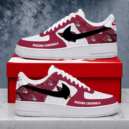 VIRAL EDITION - NEW CUSTOMIZED NFL20 ARC ARIZONA CARDINALS AF1 SHOES
