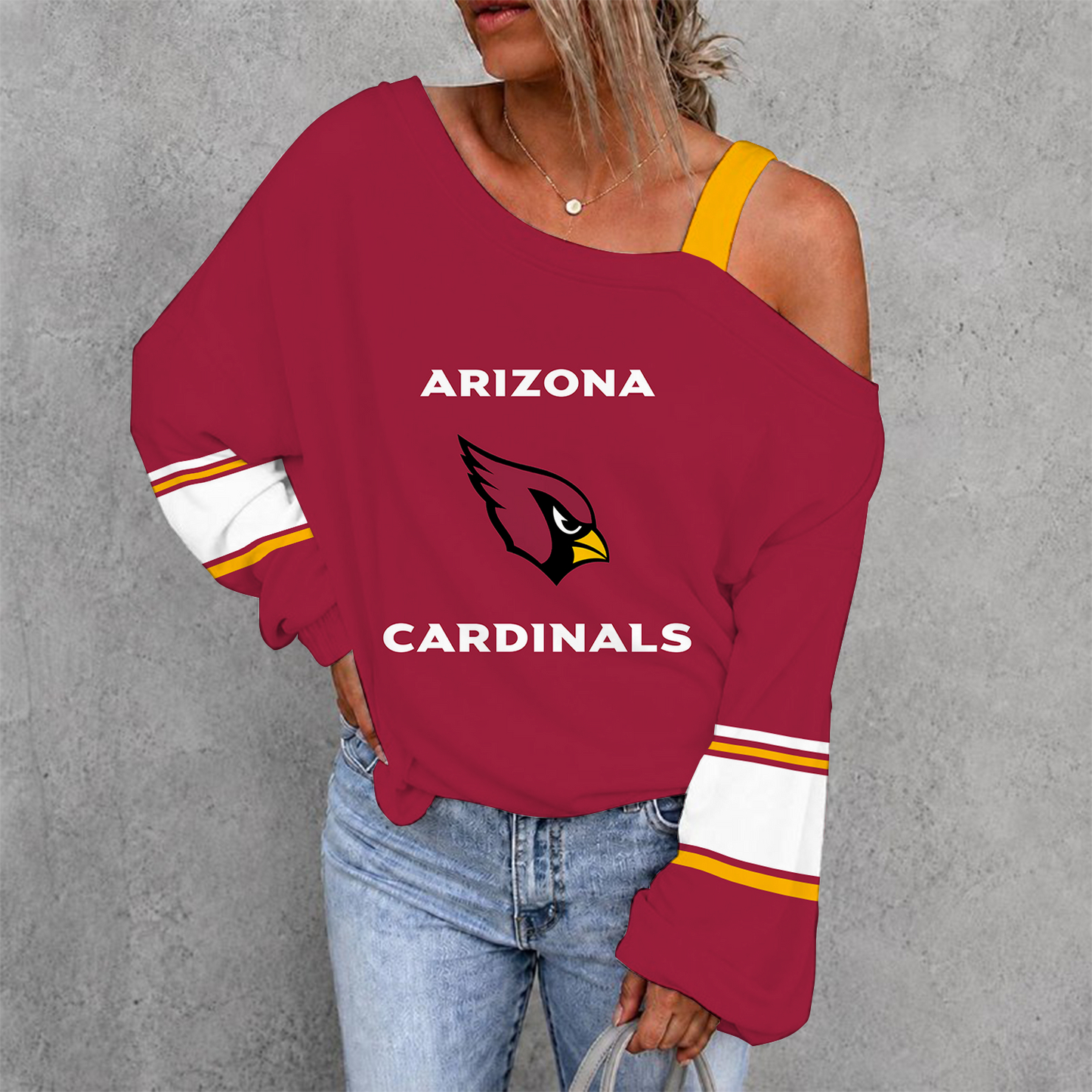 [SPECIAL OFFER] NEW CUSTOMIZED NFL20 ARC ARIZONA CARDINALS DROP SHOULDER SWEATSHIRT