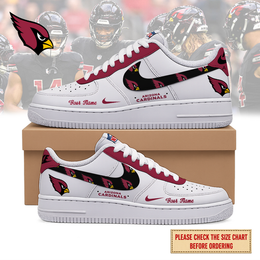 LIMITED EDITION - NEW CUSTOMIZED NFL20 ARC ARIZONA CARDINALS AF1 SHOES