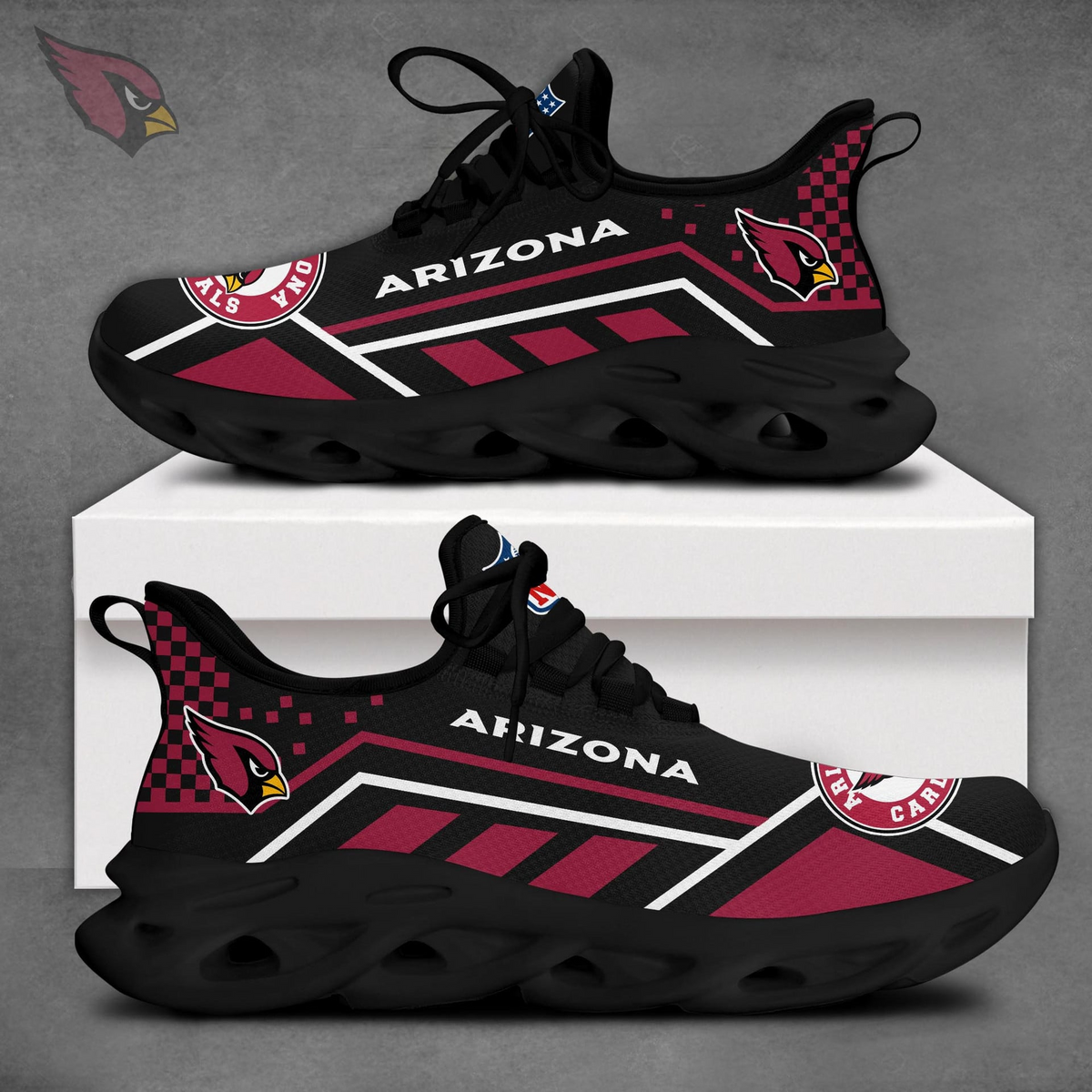 SPECIAL EDITION - NEW CUSTOMIZED NFL20 ARC ARIZONA CARDINALS MAX SOUL SHOES