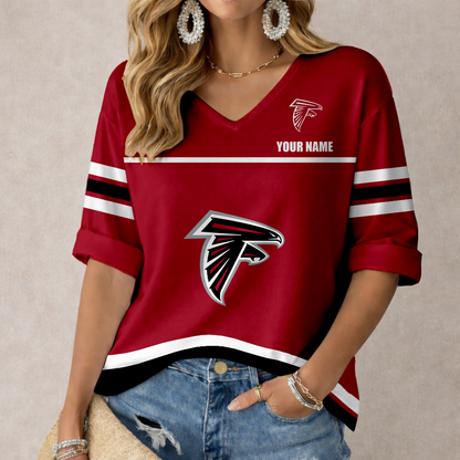 LIMITED EDITION - NEW CUSTOMIZED NFL20 ARC ARIZONA CARDINALS WOMEN'S V-NECK MID-SLEEVE SHIRT