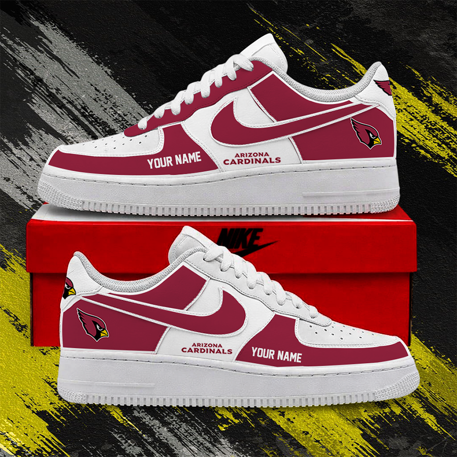 LIMITED EDITION - NEW CUSTOMIZED NFL20 ARC ARIZONA CARDINALS AF1 SHOES