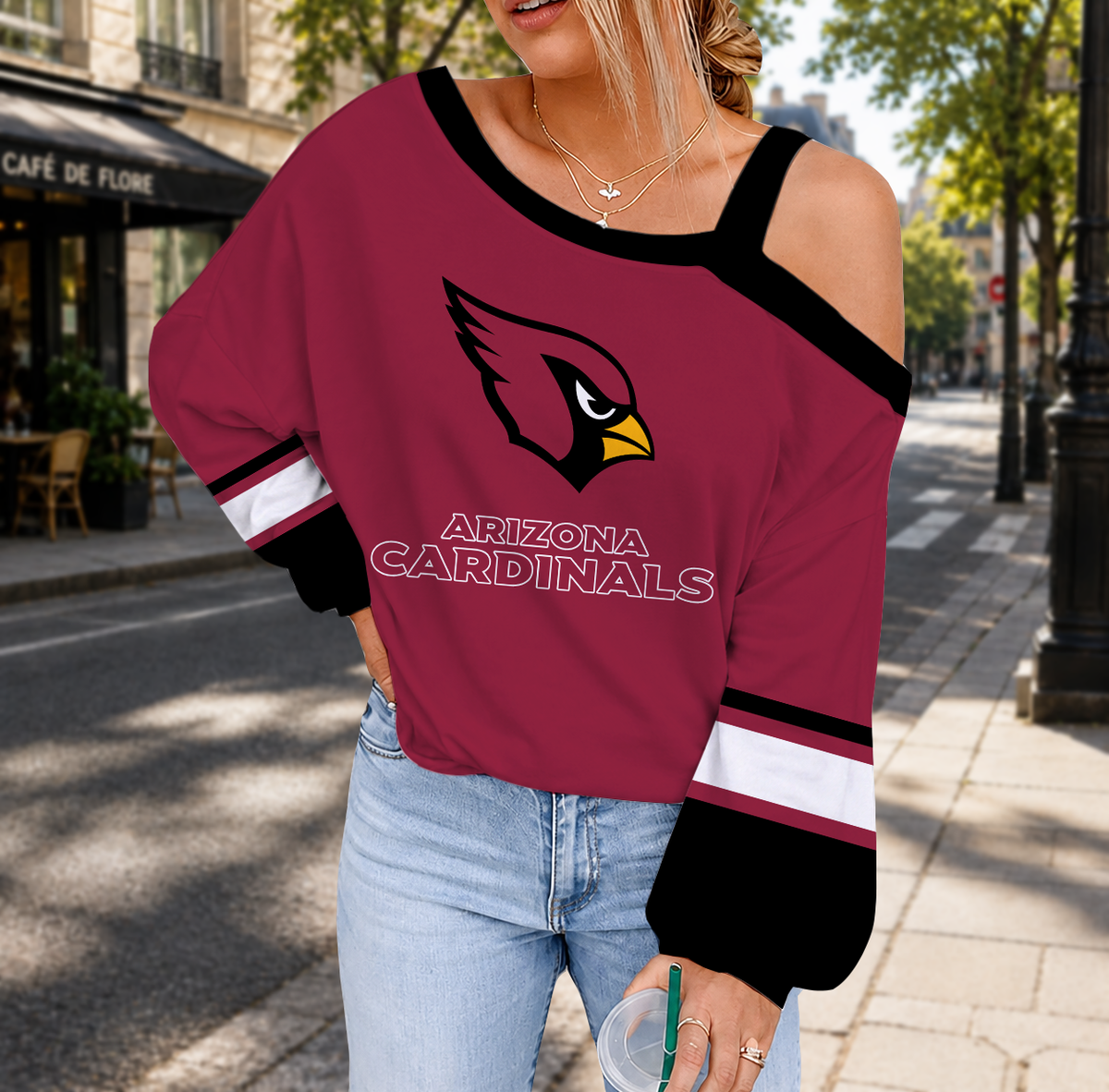 SPECIAL EDITION - NEW CUSTOMIZED NFL20 ARC ARIZONA CARDINALS DROP SHOULDER SWEATSHIRT