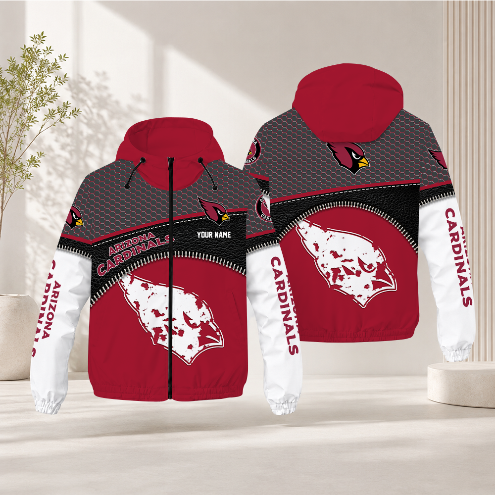 LIMITED EDITION - NEW CUSTOMIZED NFL20 ARC ARIZONA CARDINALS WINDBREAKER JACKET