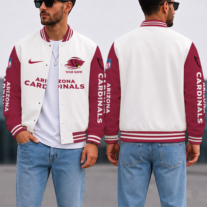 ELITE EDITION - NEW CUSTOMIZED NFL20 ARC ARIZONA CARDINALS SATIN VARSITY & BASEBALL JACKET