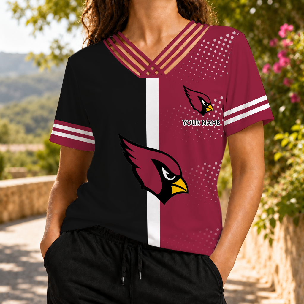 LIMITED EDITION - NEW CUSTOMIZED NFL20 ARC ARIZONA CARDINALS V-NECK SHIRT