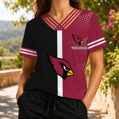 LIMITED EDITION - NEW CUSTOMIZED NFL20 ARC ARIZONA CARDINALS V-NECK SHIRT