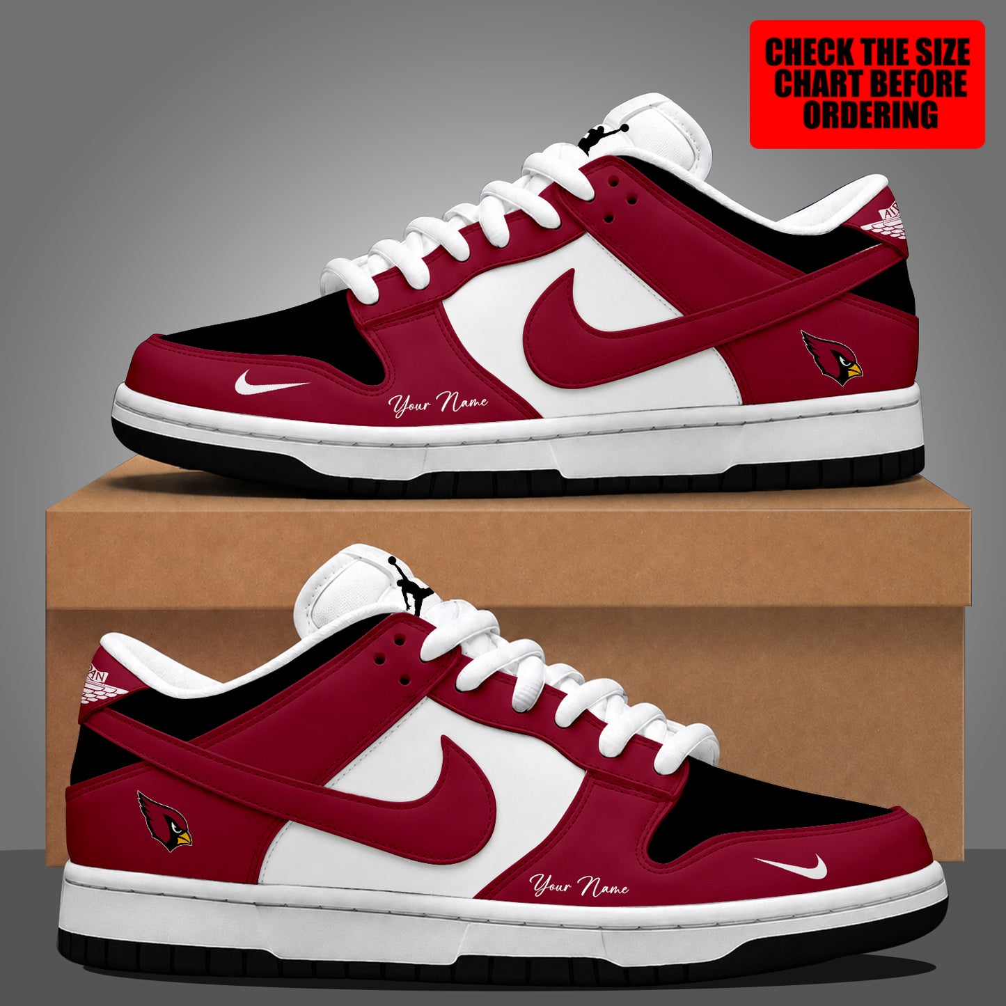 [SPECIAL OFFER] NEW CUSTOMIZED NFL20 ARC ARIZONA CARDINALS DUNK LOW SHOES