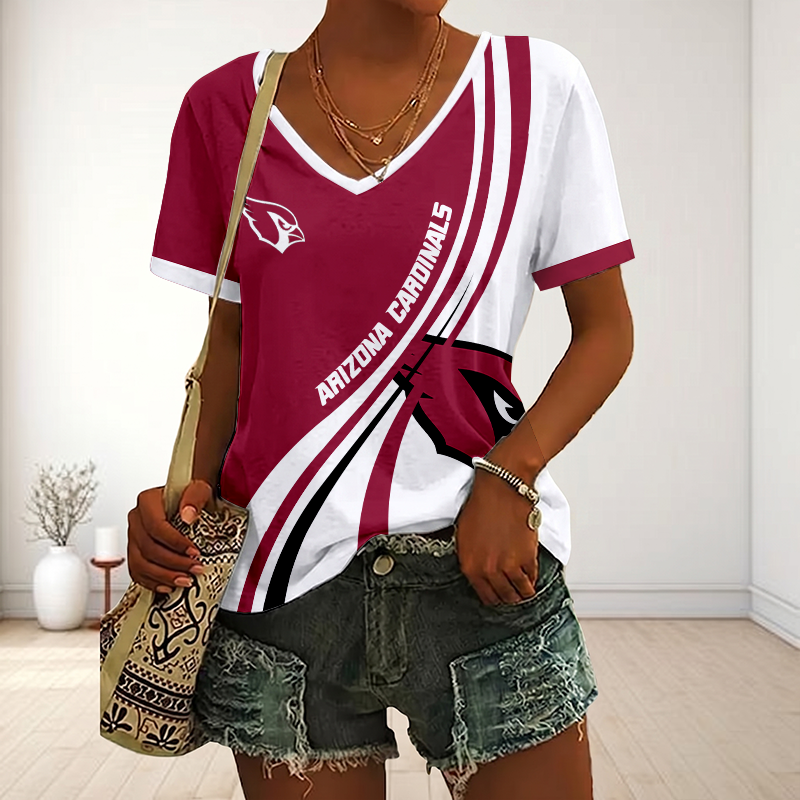 SPECIAL EDITION - NEW CUSTOMIZED NFL20 ARC ARIZONA CARDINALS V-NECK FEMALE SHIRT