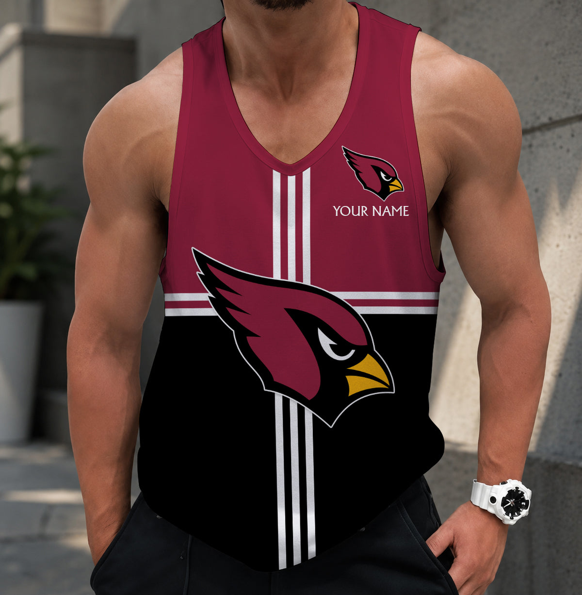 EXCLUSIVE EDITION - NEW CUSTOMIZED NFL20 ARC ARIZONA CARDINALS TANK TOP