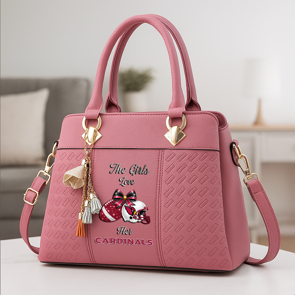 LIMITED EDITION - NEW CUSTOMIZED NFL20 ARC ARIZONA CARDINALS WOMEN'S ZIP HANDBAG MULTICOLOR