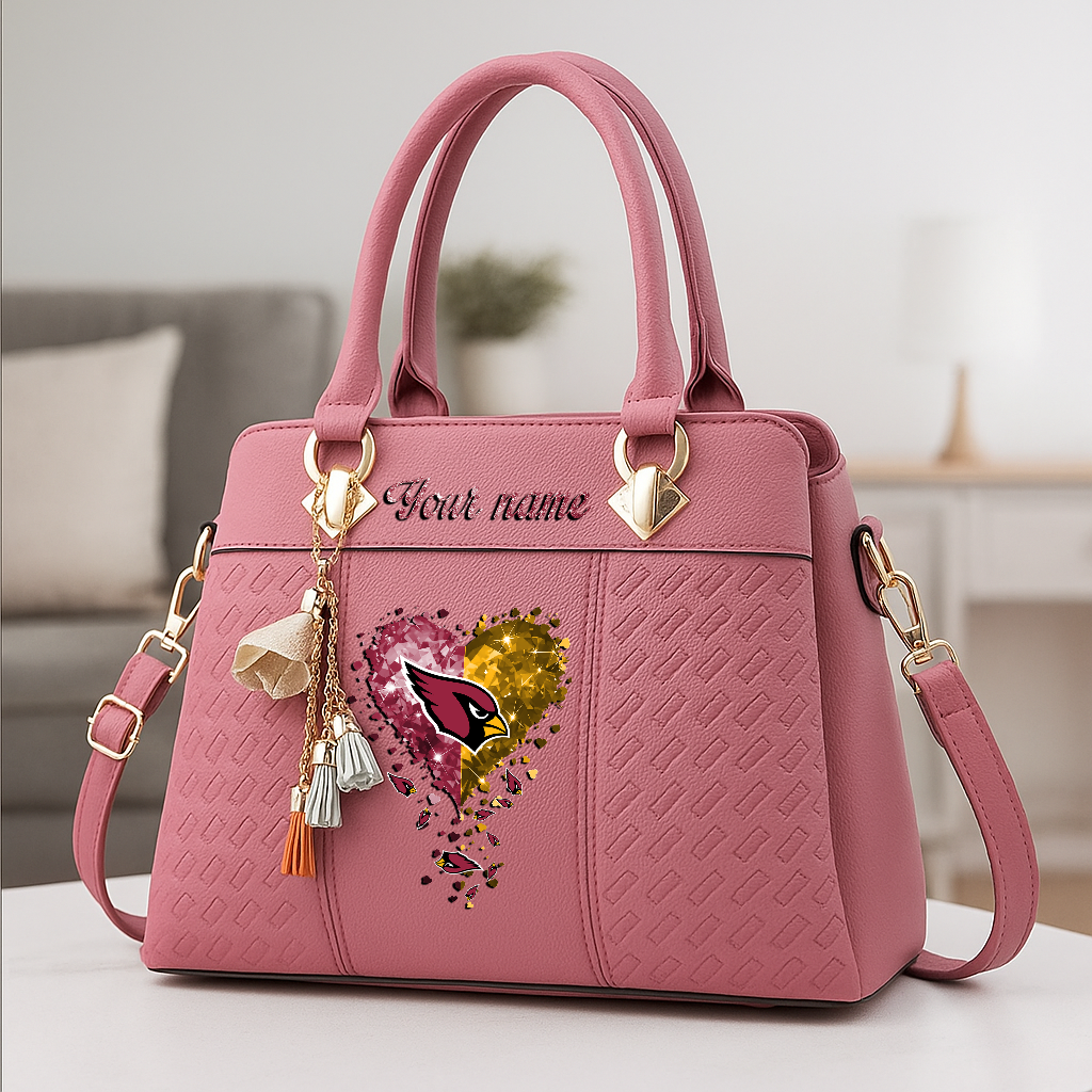 LIMITED EDITION - NEW CUSTOMIZED NFL20 ARC ARIZONA CARDINALS ZIP HANDBAG MULTICOLOR