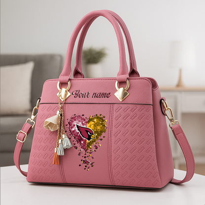 LIMITED EDITION - NEW CUSTOMIZED NFL20 ARC ARIZONA CARDINALS ZIP HANDBAG MULTICOLOR