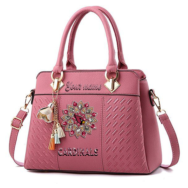 LIMITED EDITION - NEW CUSTOMIZED NFL20 ARC ARIZONA CARDINALS WOMEN'S ZIP HANDBAG MULTICOLOR