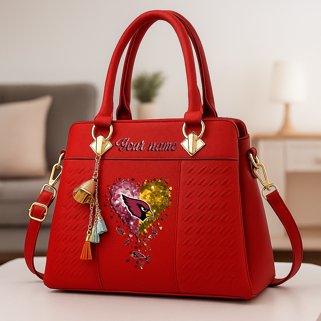 LIMITED EDITION - NEW CUSTOMIZED NFL20 ARC ARIZONA CARDINALS ZIP HANDBAG MULTICOLOR